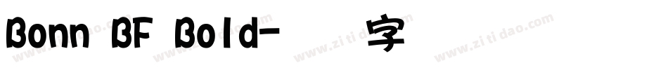 Bonn BF Bold字体转换